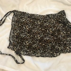 Cheetah wrap skirt